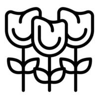 stilisiert schwarz und Weiß Tulpe Symbol vektor