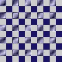 nahtloses Muster aus grau-blau gestreiften Quadraten vektor