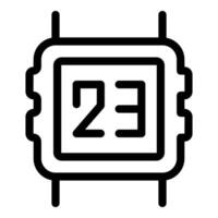 Digital Chip Symbol mit Nummer 23 vektor