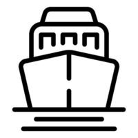 vereinfacht Kreuzfahrt Schiff Linie Symbol vektor