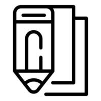 Notizbuch und Bleistift Symbol Illustration vektor