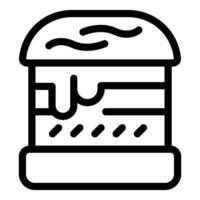 Illustration von ein schwarz und Weiß Sandwich Symbol vektor