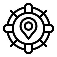 schwarz und Weiß maritim Navigation Symbol vektor