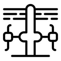 abstrakt Flugzeug Steuerung Symbol Symbol vektor