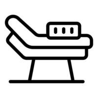 sauber, minimalistisch Linie Symbol Illustration von ein Zahnarzt Stuhl vektor