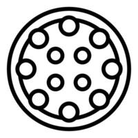 Illustration von ein einfach Peperoni Pizza Symbol vektor