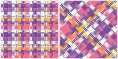 schottisch Tartan Muster. Tartan Plaid nahtlos Muster. nahtlos Tartan Illustration einstellen zum Schal, Decke, andere modern Frühling Sommer- Herbst Winter Urlaub Stoff drucken. vektor