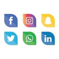 Social Media flache Icons Technologie, Netzwerk. Hintergrund-Gruppe Smiley-Gesicht-Verkauf. teilen, mögen, vektorillustration twitter, youtube, whatsapp, snapchat, facebook, instagram, tick tack, tok vektor