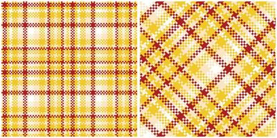 Tartan Muster nahtlos. Pastell- schottisch Plaid, nahtlos Tartan Illustration einstellen zum Schal, Decke, andere modern Frühling Sommer- Herbst Winter Urlaub Stoff drucken. vektor