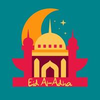 eid al adha Mubarak Gruß Karte vektor