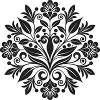 nahtlos Blumen- Muster Design Illustration schwarz und Weiß vektor