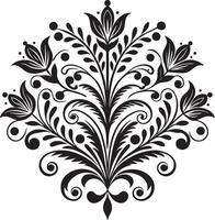nahtlos Blumen- Muster Design Illustration schwarz und Weiß vektor