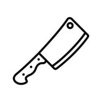 Metzger Messer Symbol Design Vorlage einfach und sauber vektor