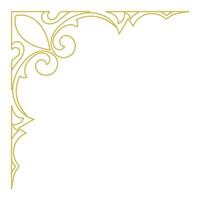 guld årgång barock hörn prydnad retro mönster antik stil akantus. dekorativ design filigran kalligrafi. du kan använda sig av för bröllop dekoration av hälsning kort och laser skärande. vektor