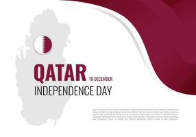 qatar självständighetsdagen bakgrund banner affisch för firande den 18 november. vektor