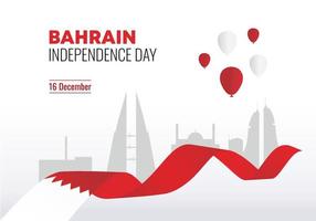 Bahrain Unabhängigkeitstag Hintergrund Banner Poster zur Feier am 15. August. vektor