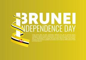 brunei självständighetsdagen affisch för firande den 23 februari. vektor