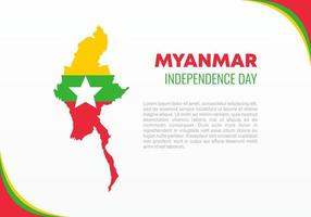 Poster zum Unabhängigkeitstag von Myanmar zur Feier am 4. Januar. vektor