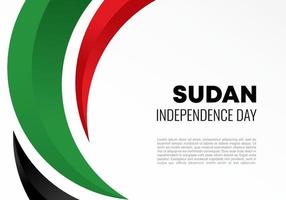 Poster zum Unabhängigkeitstag des Sudan zur Feier am 1. Januar. vektor