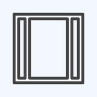 Symbolansicht Woche - Linienstil - einfache Illustration, bearbeitbarer Strich vektor