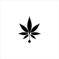 cannabis logotyp eller hampa logotyp vektor mall