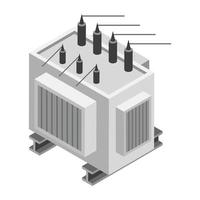 elektriska transformatorkoncept vektor