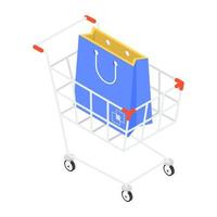 shoppingvagn koncept vektor