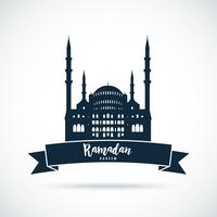 Ramadan Kareem. Moské skylt. vektor