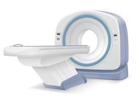 ct mri scanner maskin för medicinsk forskning och sjukdom upptäckt illustration isolerat på vit bakgrund vektor