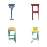 blandad stolar och möbel ikoner uppsättning vektor