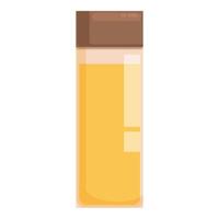 eben Design Illustration von Orange Haar Shampoo Flasche vektor