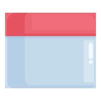tecknad serie glas burk ikon med röd lock vektor