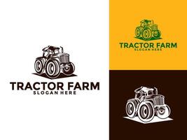 Traktor Bauernhof Logo , Traktor Maschine Logo Design Vorlage vektor