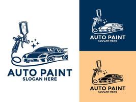 kreativ Auto Farbe Logo , Auto Gemälde Logo Design Illustration vektor