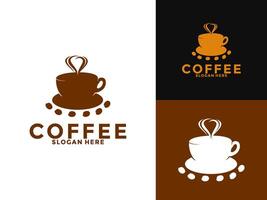 Kaffee heiß trinken Logo , Cafe Logo Design Vorlage vektor