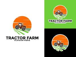 Traktor Bauernhof Logo , Traktor Maschine Logo Design Vorlage vektor