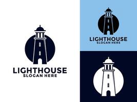 Leuchtturm Jahrgang Prämie Minimalismus Logo Design, Leuchtturm Logo Design Symbol vektor