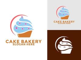 Kuchen Logo Symbol Vorlage, Kuchen Bäckerei Logo Illustration vektor