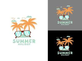 Sommer- Urlaub Logo Symbol, Sommer- Strand Logo Design Vorlage vektor