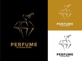 Diamant Parfüm Logo Vorlage, Parfüm Logo Design Inspiration vektor