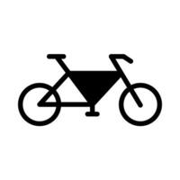 Fahrrad Zyklus Symbol oder Logo Illustration Gliederung schwarz gefüllt Stil vektor