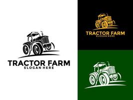 Traktor Bauernhof Logo , Traktor Maschine Logo Design Vorlage vektor