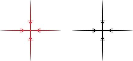 Gewehr Sicht Fadenkreuze bullseye isoliert. Fadenkreuz und Sicht Symbol. Scharfschütze Gewehr Ziel Symbol. Zielen zu bullseye Zeichen Symbol. Ziel Ziel Symbol. Fokus Mauszeiger Stier Auge Kennzeichen vektor