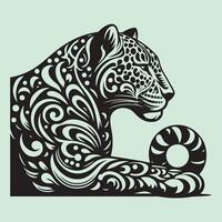 leopard gepard silhuett vektorer illustration eps