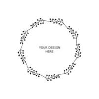 Kreis Blumen- Rahmen Dekoration vektor