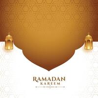 stilvoll Ramadan kareem Hintergrund mit Text Raum vektor