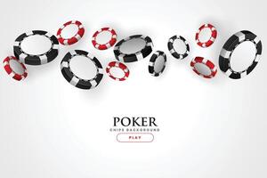 Kasino Poker rot und schwarz Chips Hintergrund Design vektor