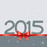 Design des neuen Jahres 2015 mit rotem Band vektor