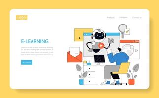 e-learning begrepp. illustration. vektor