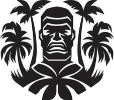 Pazifik Leidenschaft hawaiisch Frau Symbol Stammes- Ruhe hawaiisch Frau Grafik Element vektor
